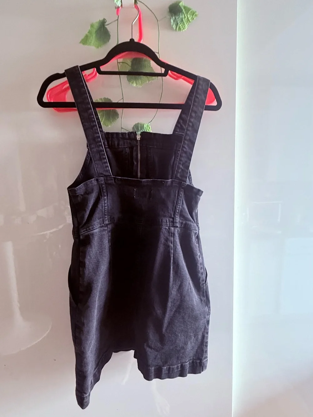 Weekday Black Denim Zip Front Kids Pinafore Overalls